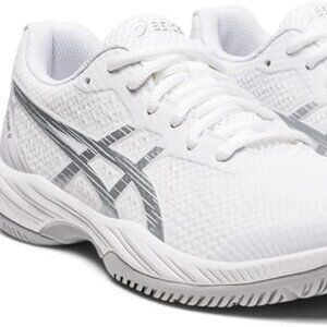 ASICS Women's Gel-Game 9 Tennis Shoes, 7.5, White/Pure Silver